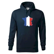 Francúzska vlajka mapa obrys