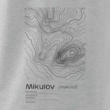 Mikulov - vrstevnice v obdĺžniku