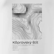 Kôprovský štít - vrstevnice v obdĺžniku