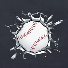 Baseball lopta v triku