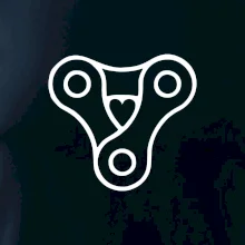 Cyklo srdce reťaz trojuholník