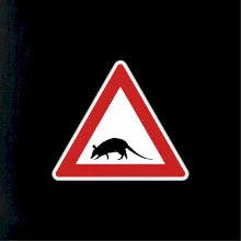 Dopravná značka - krysa Dopravná značka - krysa