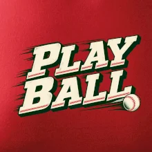 Play ball retro sportovní nápis