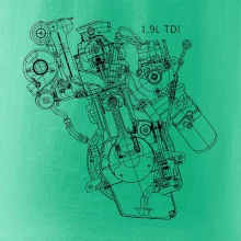 Motor Škoda/ VW 1.9L  TDI z boku
