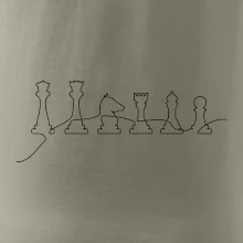 Šachové figúrky v rade - obrys