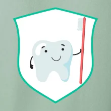 Zúbok na prsníku - zubná kefka