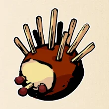 Gaštanový ježko - prsník