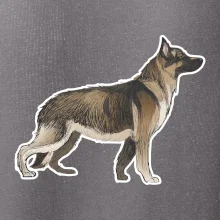 Nemecký ovčiak - hnedý kreslený