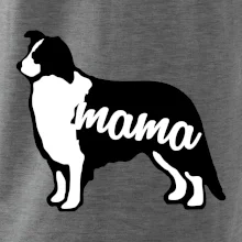 Border kolie mama obrys