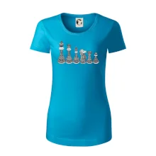 Šachové figúrky v rade - kreslené