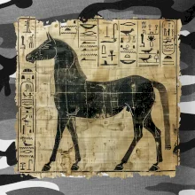 Egyptské hieroglyfy kôň