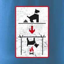 Tričko pre odporcov sraní na chodníku