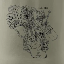 Motor Škoda/ VW 1.9L  TDI z boku