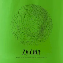 Zvičina - vrstevnice v kruhu