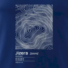 Jizera - vrstevnice v obdĺžniku