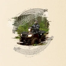 ATV štvorkolka v lese