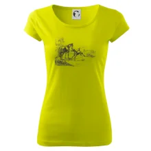 Kôň a žriebä maľované