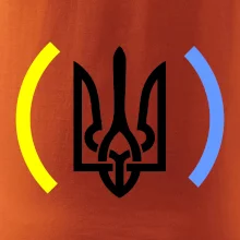 Ukrajina trojzubec s farbami Ukrajina trojzubec s farbami