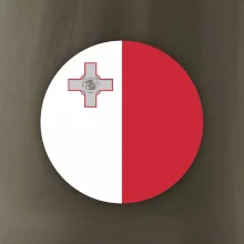Vlajka Malta guľatá na prsník