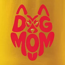 Dog mom nápis v hlavě
