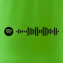 Spotify kód na prsníku