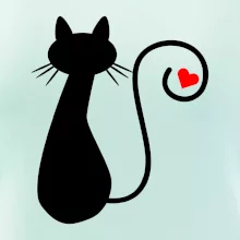 Zamilovaná mačka chvostík