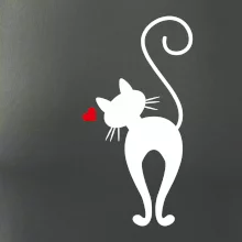 Zamilovaná mačka zozadu