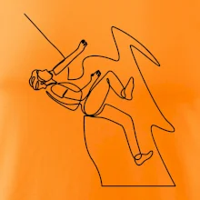 Lezec na skale jedným ťahom Lezec na skale jedným ťahom