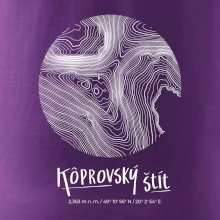 Kôprovský štít - vrstevnice v kruhu