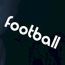 FOOTBALL nápis šikmo FOOTBALL nápis šikmo