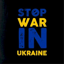 Farebný nápis Stop war in ukraine Farebný nápis Stop war in ukraine