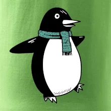 Tučniak so zeleným šálom