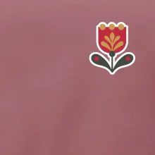 Folklór na prsníku tulipán