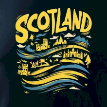 Scotland kreslené vlny