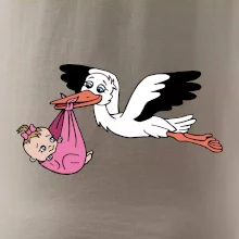 Bocian a bábätko - dievča (Hana-creative)