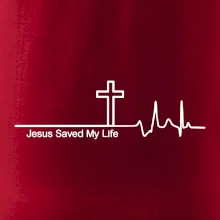 Jesus Saved My Life kríž ekg