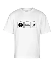 Eat sleep run štvorce