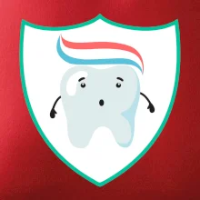 Zúbok na prsníku - zubná pasta