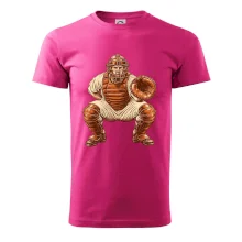 Baseballový catcher retro rytina