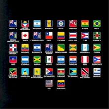 Vlajky štátov - Amerika