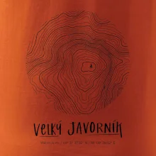 Velký Javorník (Beskydy) - vrstevnice v kruhu