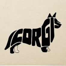 Corgi - nápis v tele