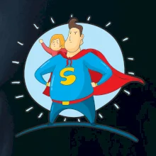 Táta superman - dievča