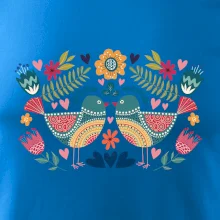 Folklór - dva farebné vtáčiky