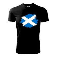 Škótska vlajka kreslená štetcom