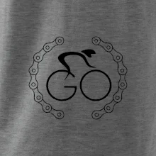 Logo cyklistu a reťaz