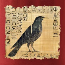 Egyptské hieroglyfy vták