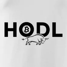 Hodl, nápis a býk Hodl, nápis a býk