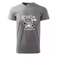 Mýval hrá tenis kreslený