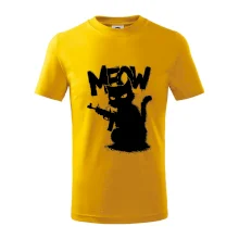 Meow mačka so zbraňou